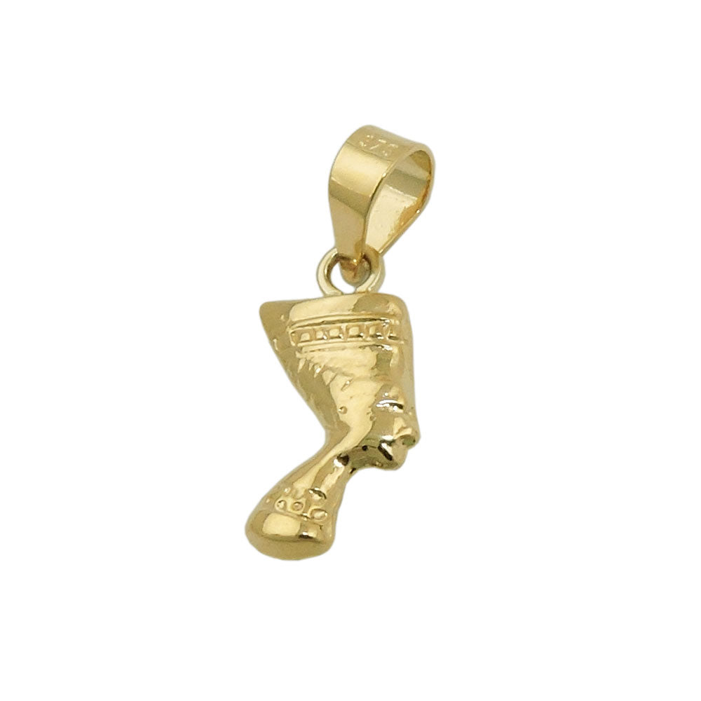 Pendant 11x6mm Nefertiti shiny 9Kt GOLD