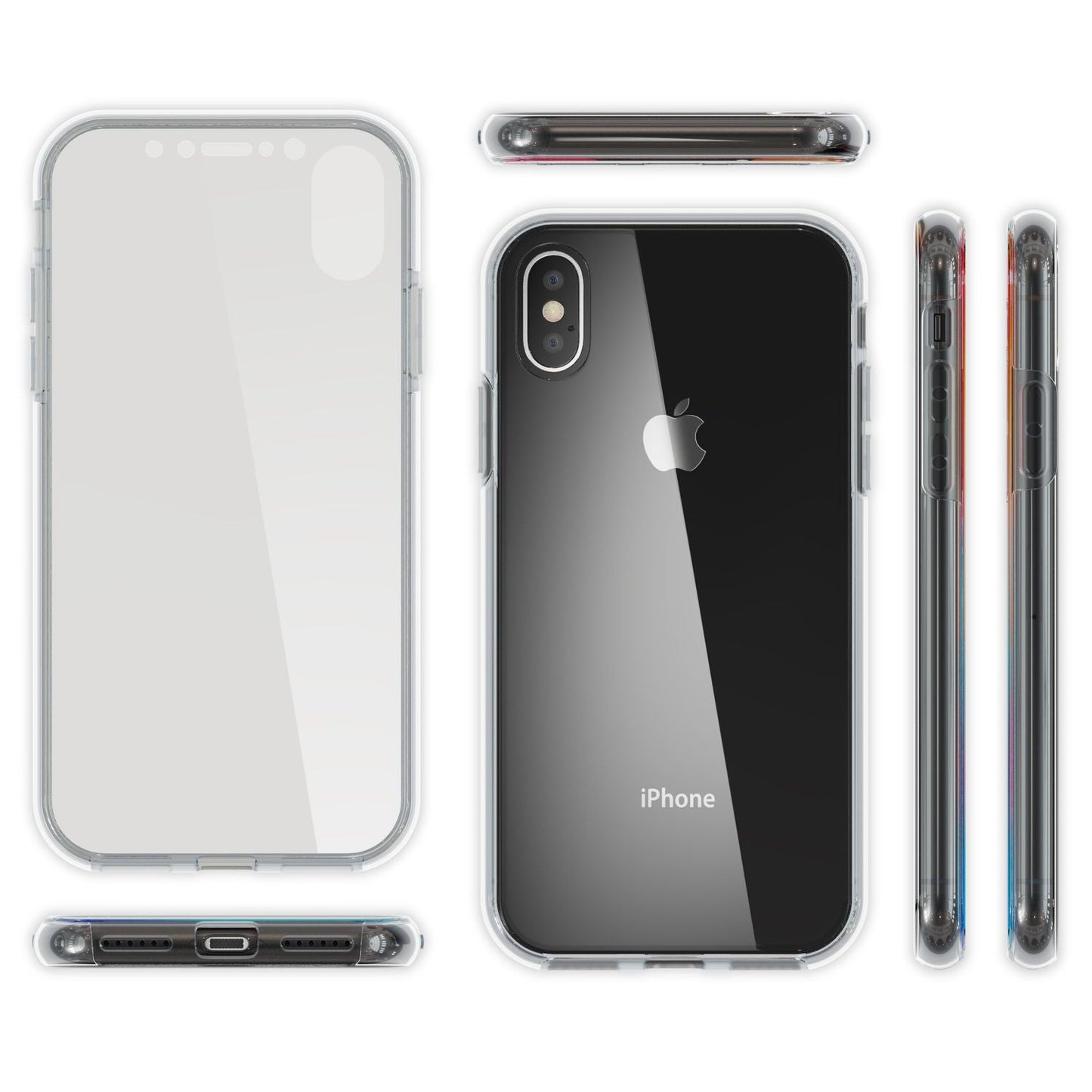 NALIA 360 Grad Handy Hülle für Apple iPhone XS Max, Full Cover Case Bumper Etui