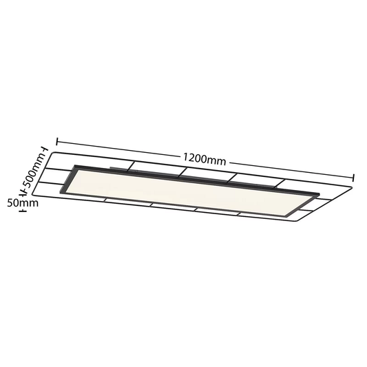 B-grade Lindby Khai LED ceiling light Stepdim 120 x 50cm ceiling lamp light