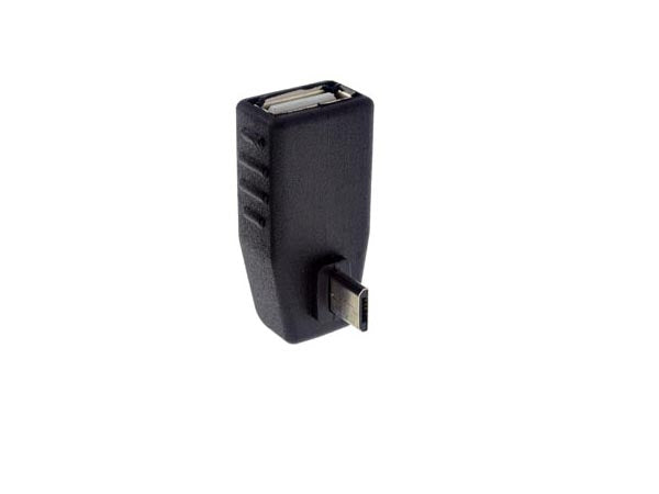System-S OTG Adapter USB A Host zu micro USB Stecker Adapter 90° Winkel Stecker