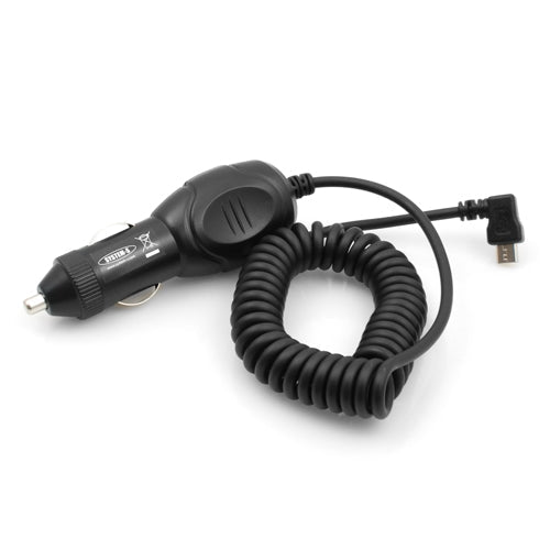 System-S Micro USB bílhleðslutæki með 90° horntengi hægri 30 - 135 cm