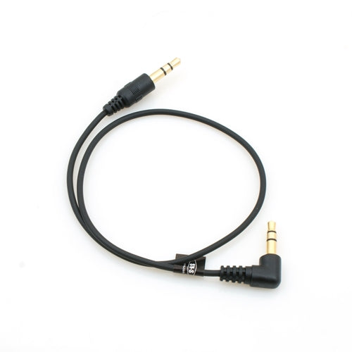 System-S 3-póla 2x 3,5 mm hljóðtengi fyrir stereó AUX heyrnartól með 90° hallaðri tengi, 30 cm