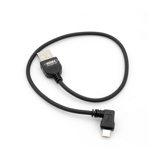 System-S Micro USB snúra gagnasnúra hleðslusnúra vinklaður tengi 30 cm