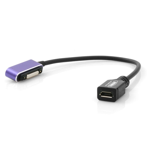 System-S Micro USB í segultengi hleðslusnúra Segultengi með LED vísi fyrir Sony Xperia Z1 Xperia Z2 Compact Fjólublátt