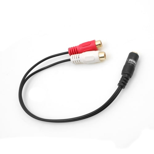 System-S 3,5 mm stereo kínverska inntak 2 kvenkyns tengi í RCA kínverska inntak Y snúru 20 cm
