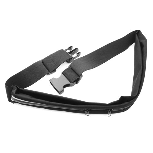 System-S Sport Belt 2 hólfa mittisbelti fyrir brjóst, mjaðmabelti, skvettuheldur taska fyrir snjallsíma, farsíma, mp3 spilara og aðra hluti