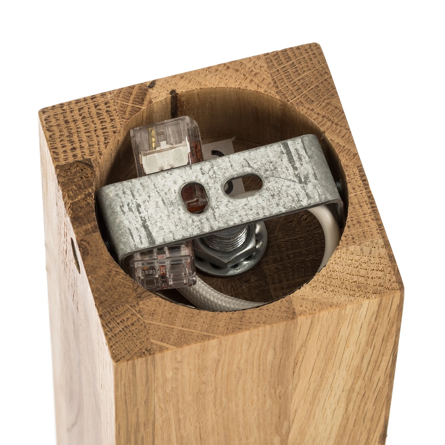 Envostar Peach Puff loftljós í B-flokki, teningslaga, 30 cm hátt.