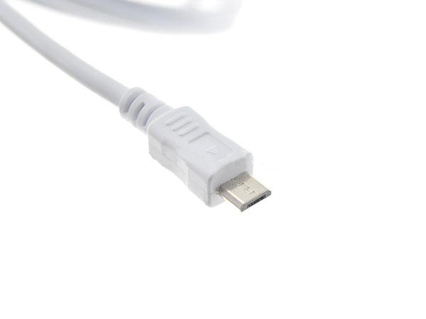 System-S 5 m Micro USB cable charging cable in white