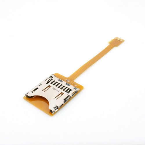 System-S Micro SD / TF minniskortasett (karlkyns) í SD (kvenkyns) utanaðkomandi framlengingarsett með mjúkum, flatum snúru (10 cm)