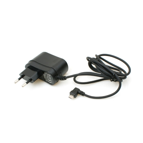 System-S Micro USB 2.0 straumbreytir með 90 gráðu hallaðri tengi (vinstri/karlkyns) hleðslusnúru fyrir ferðahleðslutæki 1,5 m (Evrópu-tengi af gerð C)