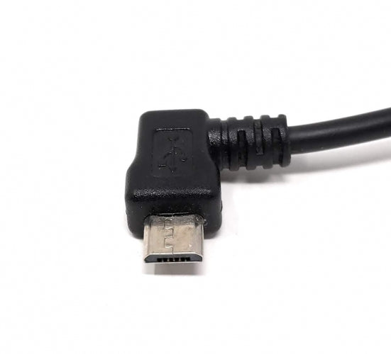 System-S Micro USB 2.0 straumbreytir með 90 gráðu hallaðri tengi (vinstri/karlkyns) hleðslusnúru fyrir ferðahleðslutæki 1,5 m (Evrópu-tengi af gerð C)