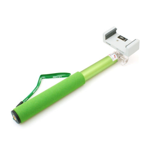 SYSTEM-S Matin Selfie Stick Einfótastandur, útdraganlegur, u.þ.b. 25cm - 100cm. Selfiestick-haldari fyrir myndavélar, snjallsíma og farsíma frá 5,5cm - 9cm (1/4 skrúfa).
