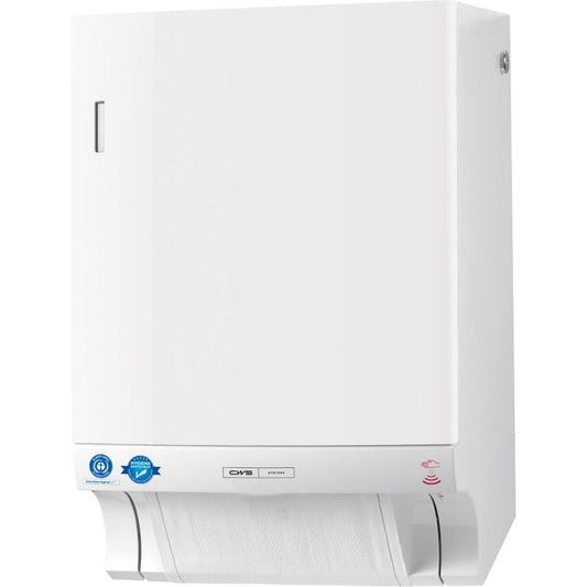 CWS ParadiseLine Stoffhandtuchspender Dry Slim Non-Touch, inklusive Panel weiß | 1 Stück