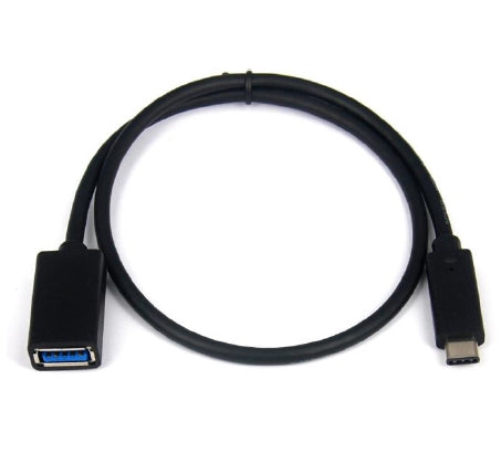 System-S USB 3.1 Tegund C Karlkyns í USB 3.0 Tegund A eða USB 2.0 Kvenkyns Gagnasnúra Hleðslusnúra Framlenging 50 cm