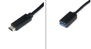 System-S USB 3.1 Tegund C Karlkyns í USB 3.0 Tegund A eða USB 2.0 Kvenkyns Gagnasnúra Hleðslusnúra Framlenging 50 cm