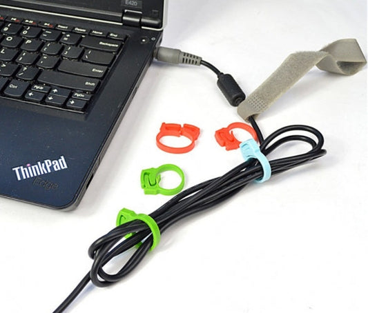 System-S Cable Organizer Clip Cable Fastening Clips Cable Clip Cable Fastener Black Set of 6