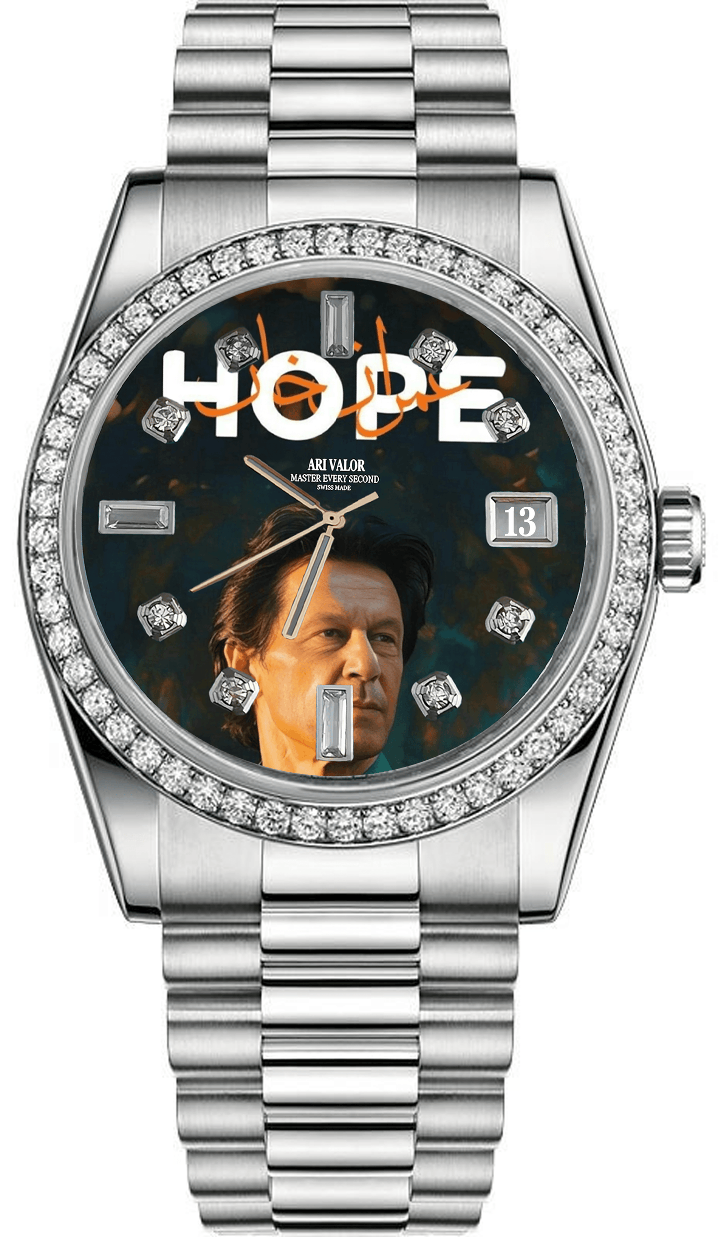 IMRAN KHAN watch sets stainless steel diamonds case,Choose your color & art