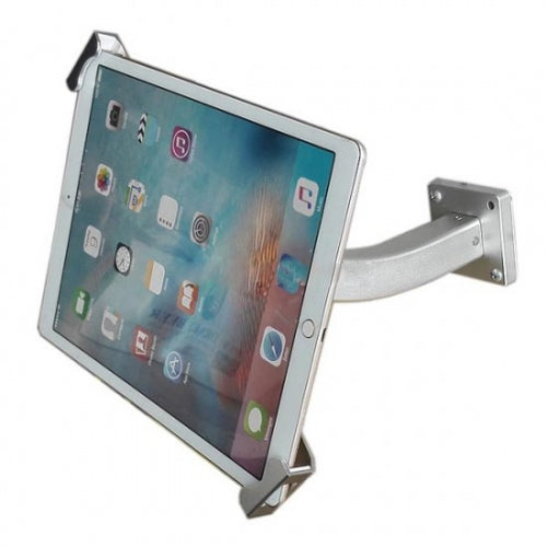 System-S Universal Präsentation Wandhalter mit gebogenem Haltearm abschließbar Wandhalterung für Tablet PC´s von 7- 10 Zoll