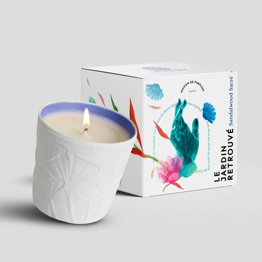 Sandelviður Sacré, ilmkerti, Le Jardin Retrouvé