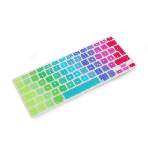 System-S sílikonlyklaborðshlíf AZERTY franskt lyklaborðshlíf fyrir MacBook Pro 13 tommu 15 tommu 17 tommu iMac MacBook Air 13 tommu í regnbogalitum