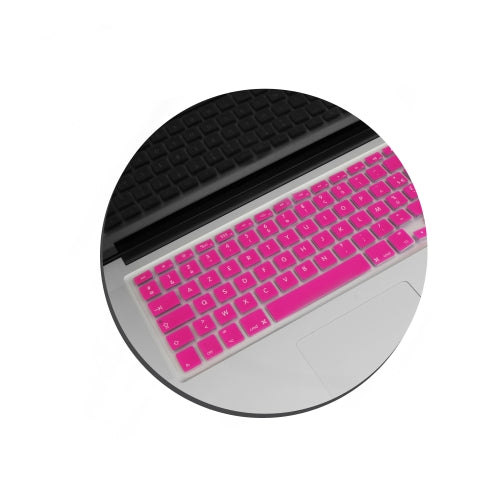 System-S sílikonlyklaborðshlíf AZERTY franskt lyklaborðshlíf fyrir MacBook Pro 13 tommu 15 tommu 17 tommu iMac MacBook Air 13 tommu í bleiku