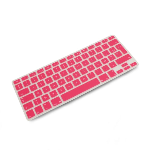 System-S sílikonlyklaborðshlíf AZERTY franskt lyklaborðshlíf fyrir MacBook Pro 13 tommu 15 tommu 17 tommu iMac MacBook Air 13 tommu í bleiku