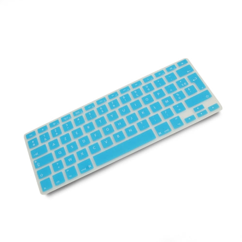 System-S sílikonlyklaborðshlíf AZERTY franskt lyklaborðshlíf fyrir MacBook Pro 13 tommu 15 tommu 17 tommu iMac MacBook Air 13 tommu í tyrkisbláu