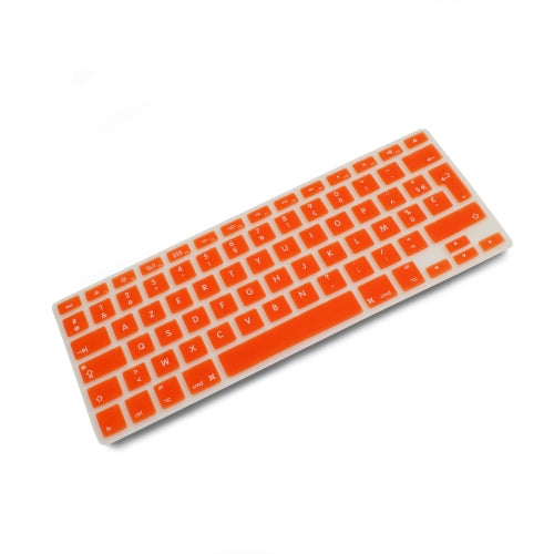 System-S sílikonlyklaborðshlíf AZERTY franskt lyklaborðshlíf fyrir MacBook Pro 13 tommu 15 tommu 17 tommu iMac MacBook Air 13 tommu í appelsínugulu