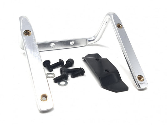 SYSTEM-S bicycle saddle double water bottle holder device Color: Silver