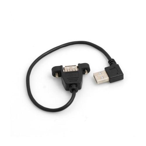 System-S 90° vinstri hornrétt USB A (karlkyns) í USB A (kvenkyns) tengisnúra fyrir spjaldfestingu