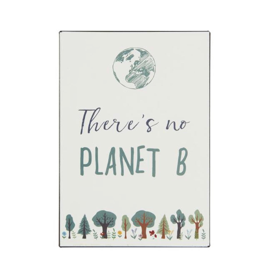 Metallschild No Planet B