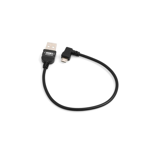 System-S 20 cm Micro USB 2.0 snúra með 90 gráðu horntengi (hægri/karlkyns) gagnasnúru og hleðslusnúru