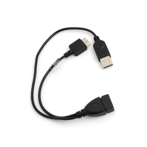 SYSTEM-S USB 2.0 OTG hýsingarsnúra 2 í 1 USB A í USB 3.0 Micro B og USB A hýsingargagnasnúra 30 cm