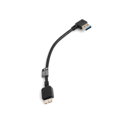 SYSTEM-S Micro USB 3.0 í USB 3.0 Tegund A 90° hallandi snúra gagnasnúra hleðslusnúra 17 cm