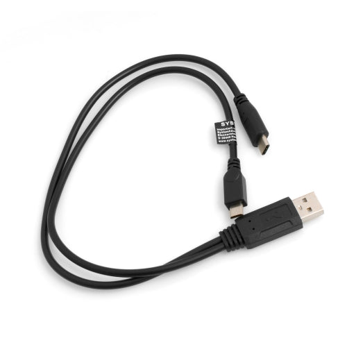 SYSTEM-S OTG hýsingarsnúra 3 í 1 USB 2.0 Tegund A (karlkyns) í USB 3.1 Tegund C (karlkyns) og Micro USB (karlkyns) gagnasnúra Y-snúra 39 cm