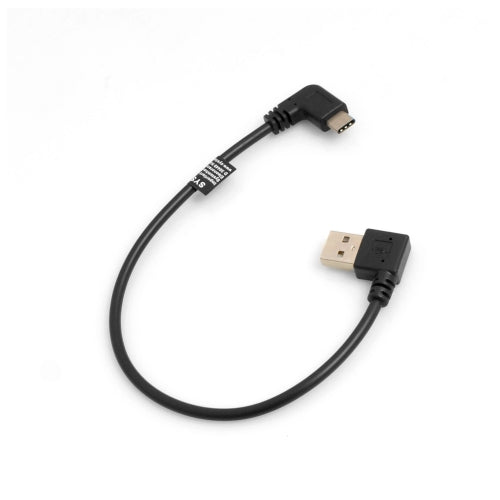 SYSTEM-S USB 3.1 Tegund C 90° í 2.0 Tegund A 90° hornsnúra 27 cm