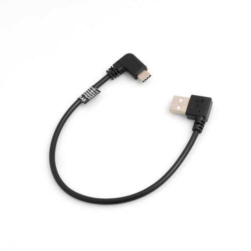 SYSTEM-S USB 3.1 Type C 90° to 2.0 Type A 90° angle cable 27 cm