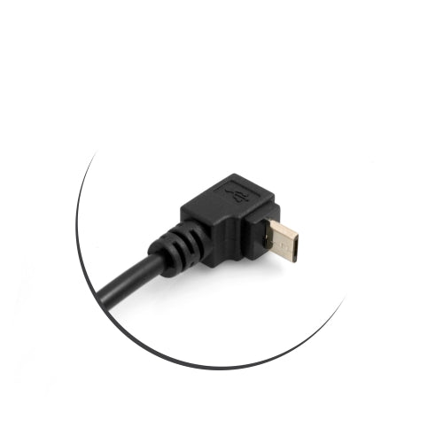 SYSTEM-S Micro USB 90° uppáhallaður snúru millistykki gagnasnúra hleðslusnúra 27 cm
