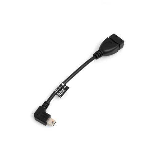 SYSTEM-S Mini USB snúra 90° rétthyrnd tengi í USB gerð A tengi gagnasnúra hleðslusnúra 13 cm