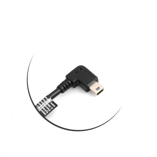 SYSTEM-S Mini USB 90° left angled plug to USB Type A (male) 90° right angled cable data cable charging cable 26 cm