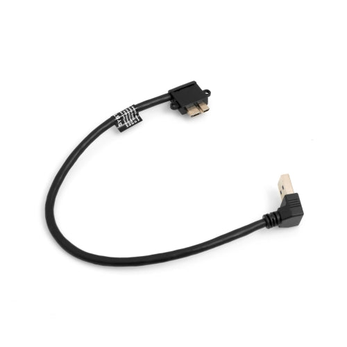 SYSTEM-S Micro USB 3.0 cable 90° right angled to USB Type A 3.0 up angled 27 cm