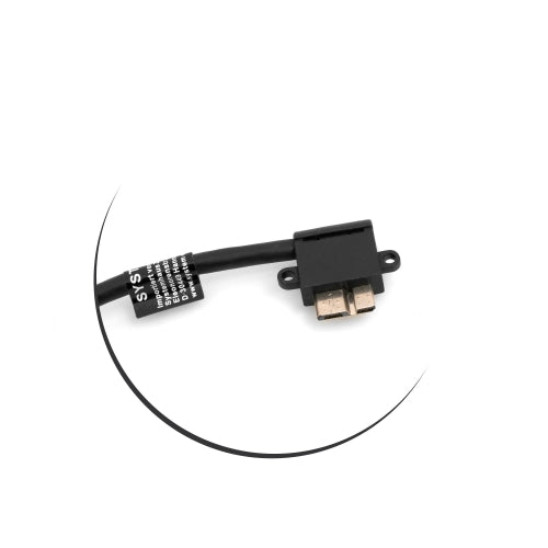 SYSTEM-S Micro USB 3.0 cable 90° right angled to USB Type A 3.0 up angled 27 cm