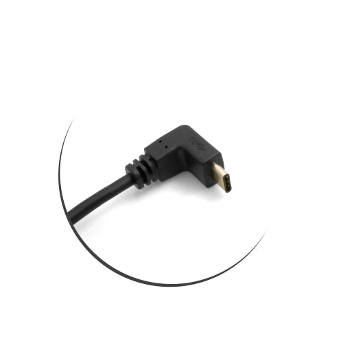 SYSTEM-S USB 3.1 Type C snúra upp og niður hallandi við USB 3.0 Type A 90° rétthyrndan gagnasnúra hleðslusnúra 98 cm