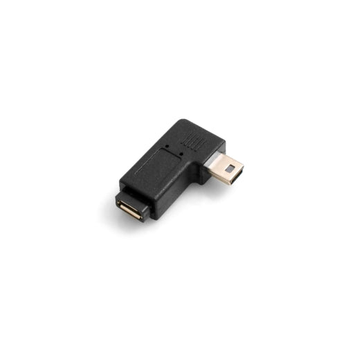 SYSTEM-S Micro USB tengi í Mini USB tengi, 90° gráðu horn, vinstri horn, millistykki