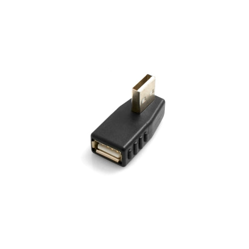 SYSTEM-S USB A kvenkyns í USB A karlkyns 90° vinstri hornrétt tengill