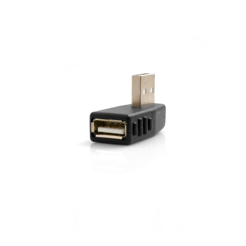 SYSTEM-S USB A kvenkyns í USB A karlkyns 90° vinstri hornrétt tengill