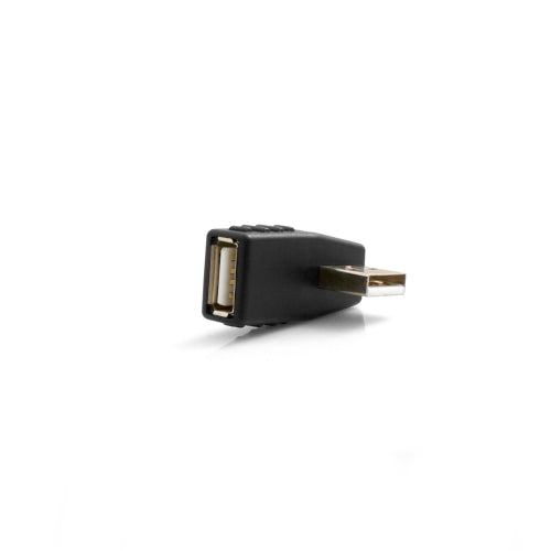 SYSTEM-S USB A kvenkyns í USB A karlkyns 90° vinstri hornrétt tengill