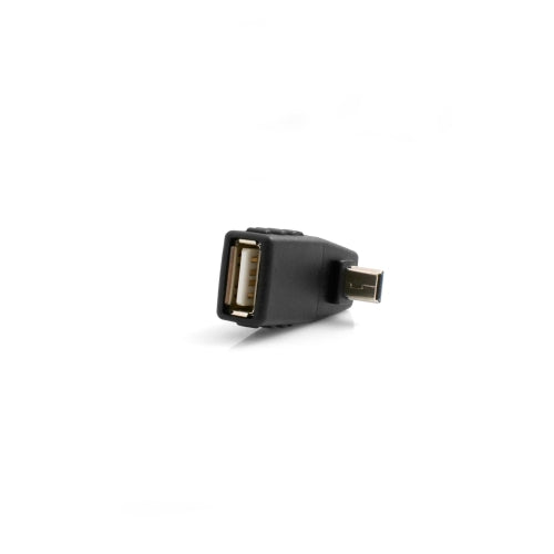 SYSTEM-S USB A kvenkyns í Mini USB karlkyns millistykki með 90° niðurhalla