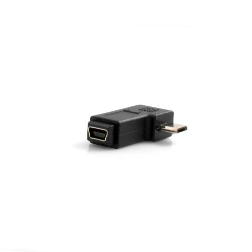 SYSTEM-S Mini USB kvenkyns í Micro USB karlkyns 90° rétthyrndur millistykki