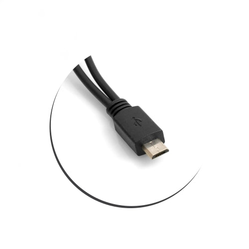 SYSTEM-S 3in1 OTG Host Micro USB (male) zu USB A 2.0 (male/female) Kabel 30 cm